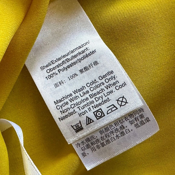 DKNY Cold Shoulder Crop Top in Pop Yellow - Picture 6 of 7